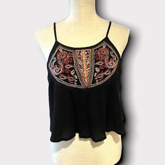 Rip Curl | Junior’s Embroidered Black Tank - Picture 1 of 8